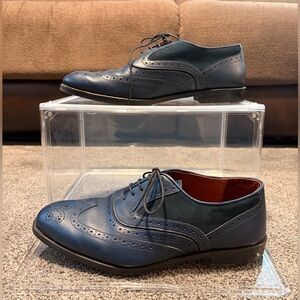 Men's Classic Navy Brogue Shoes